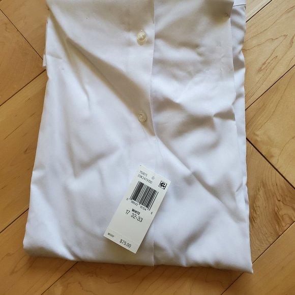 Men’s Calvin Klein White Dress Shirt Slim Fit 32/33 17 - Picture 5 of 6